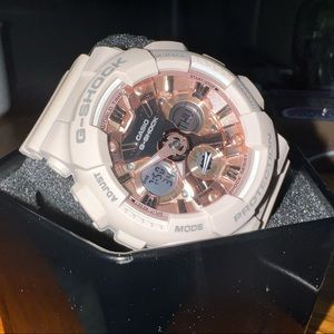 Rose gold GSHOCK watch for women